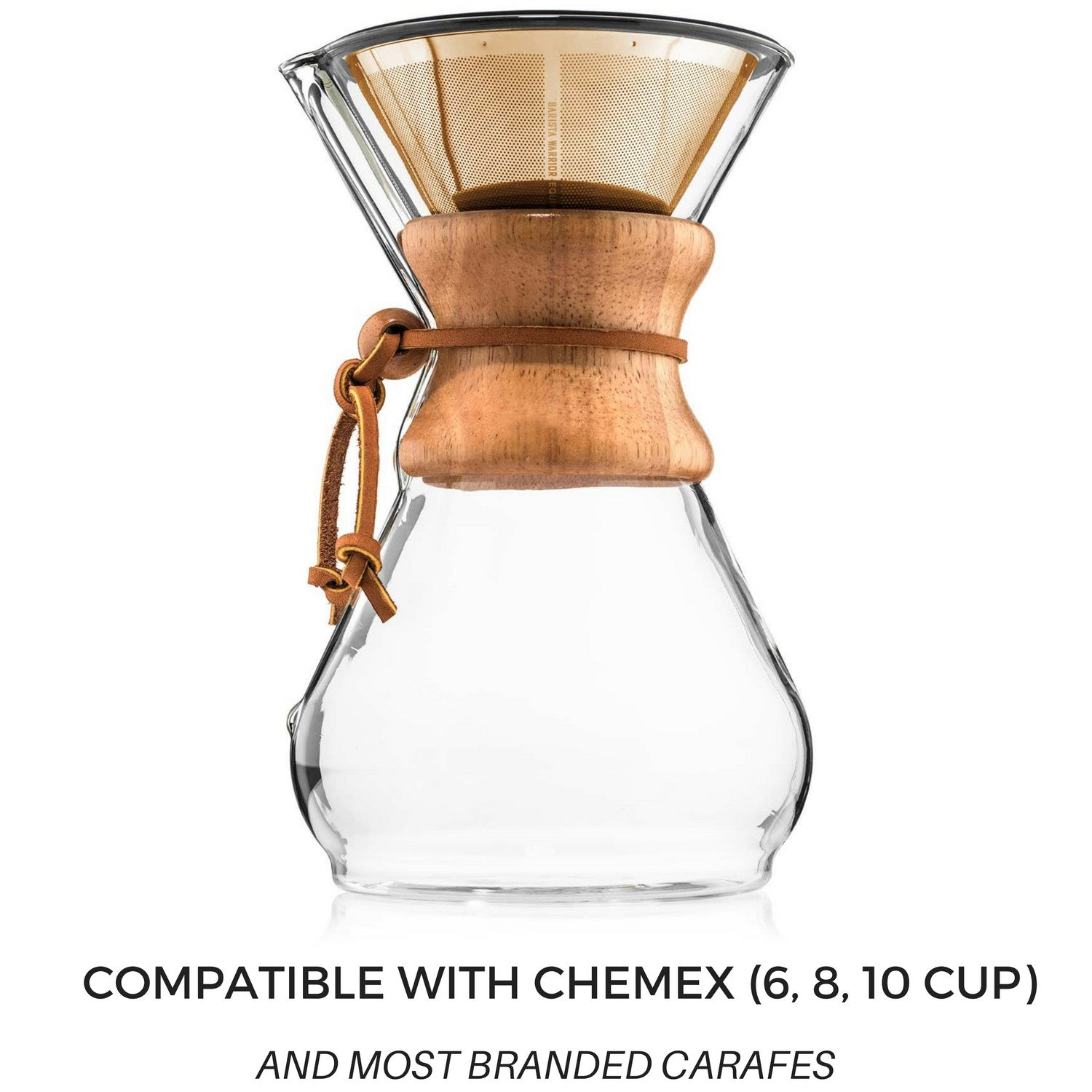 Reusable Pour Over Coffee Filter for Chemex and Hario V60 (Gold) by Ba –  Nossa Familia Coffee